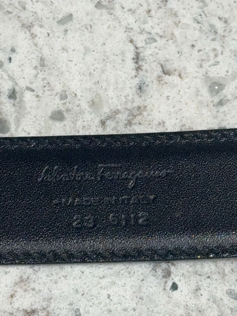 Salvatore Ferragamo Black Leather Women’s Belt with Silver Hardware AUTHENTIC